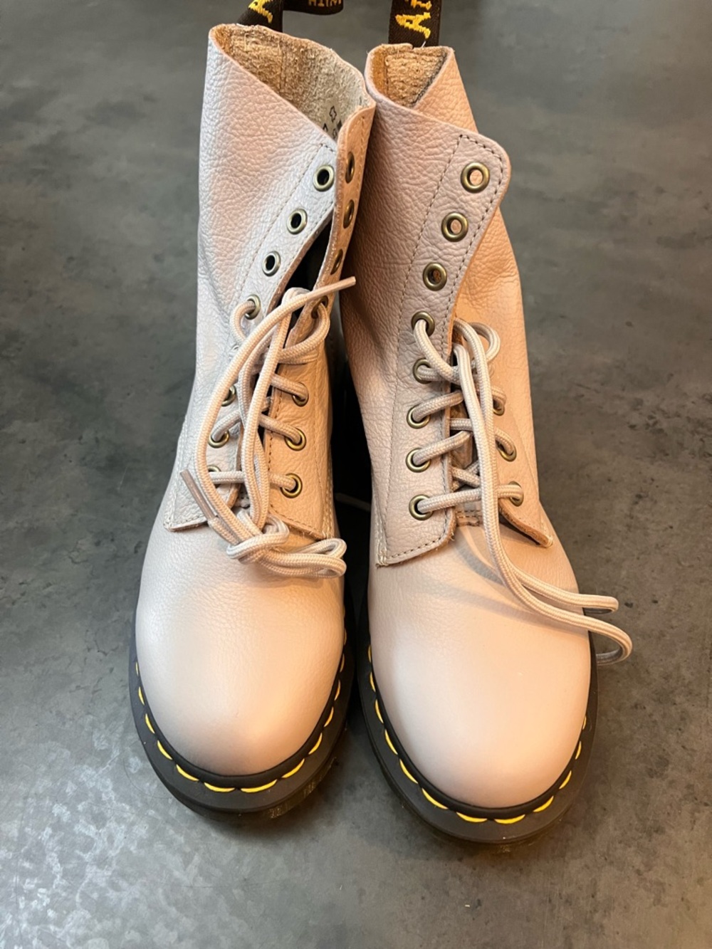 Dr. Martens Women's Lace-Up Boots in Pale Pink